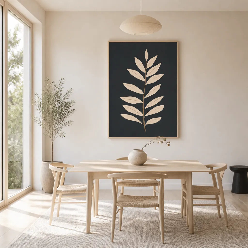 Room mockup featuring Modern Botanical Stem Art Print