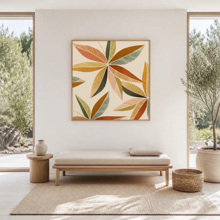 Room mockup featuring Multicolorful Autumn Art Print