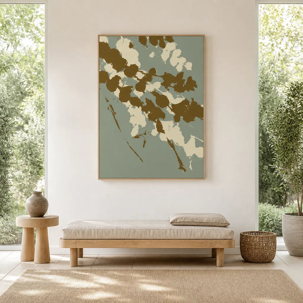 Room mockup featuring Muted Botanical Strokes Art Print