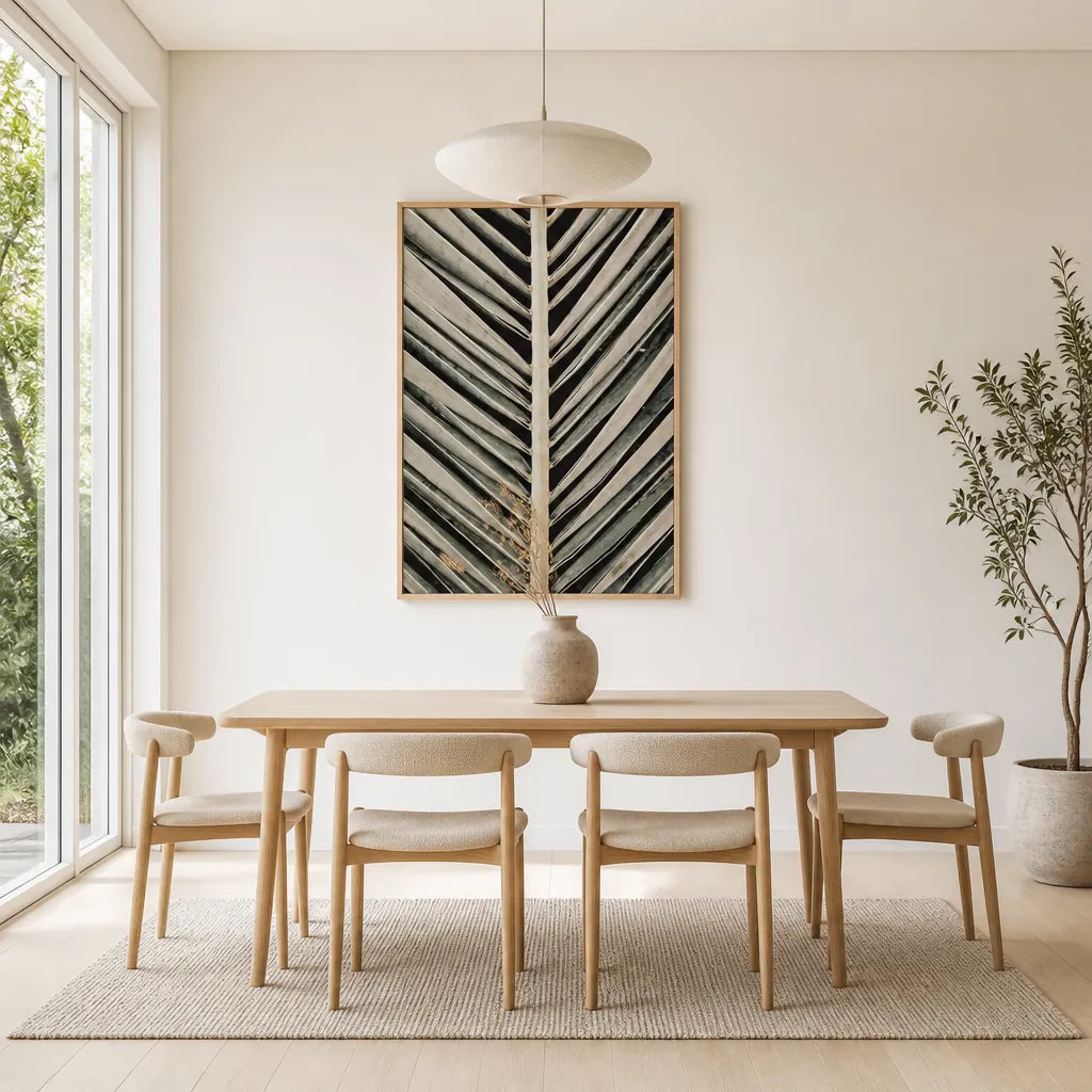 Room mockup featuring Palm Leaf Lines Photo Print