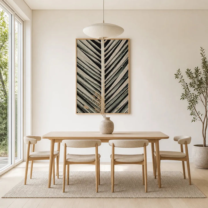Room mockup featuring Palm Leaf Lines Photo Print