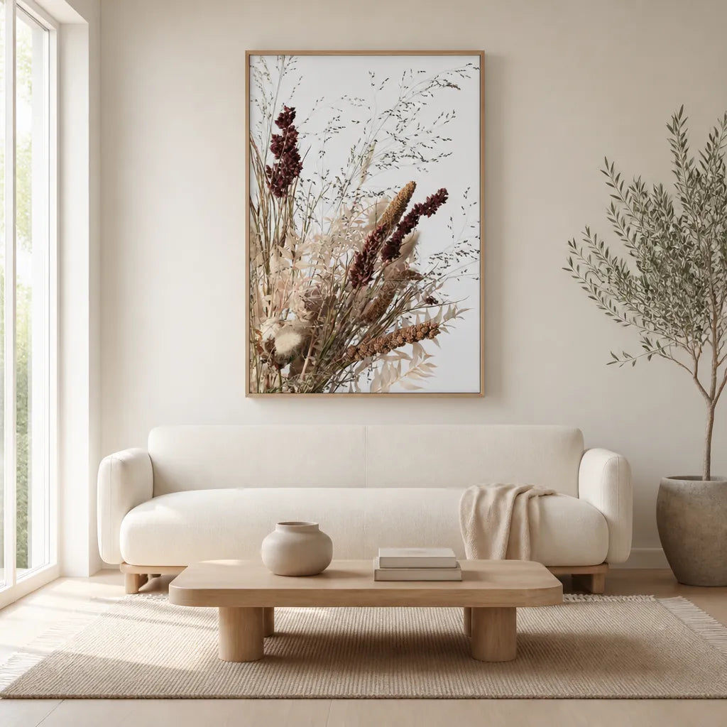 Room mockup featuring Rustic Dried Bouquet Photo Print