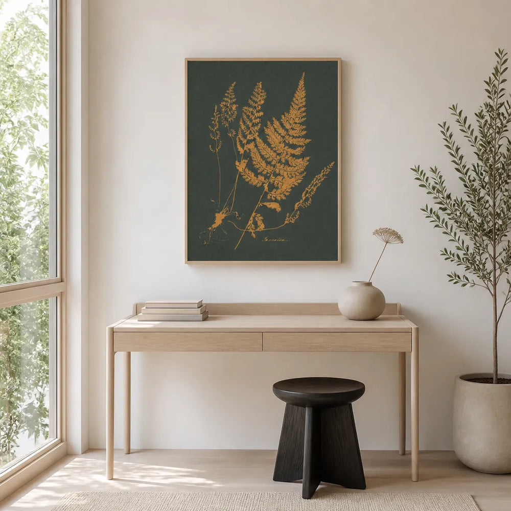 Room mockup featuring Vintage Fern Botanical Art Print