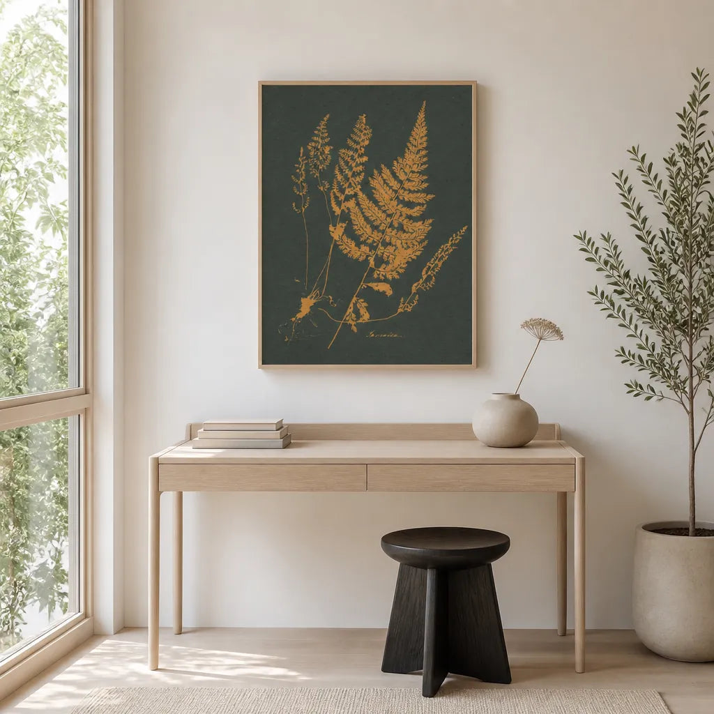Room mockup featuring Vintage Fern Botanical Art Print