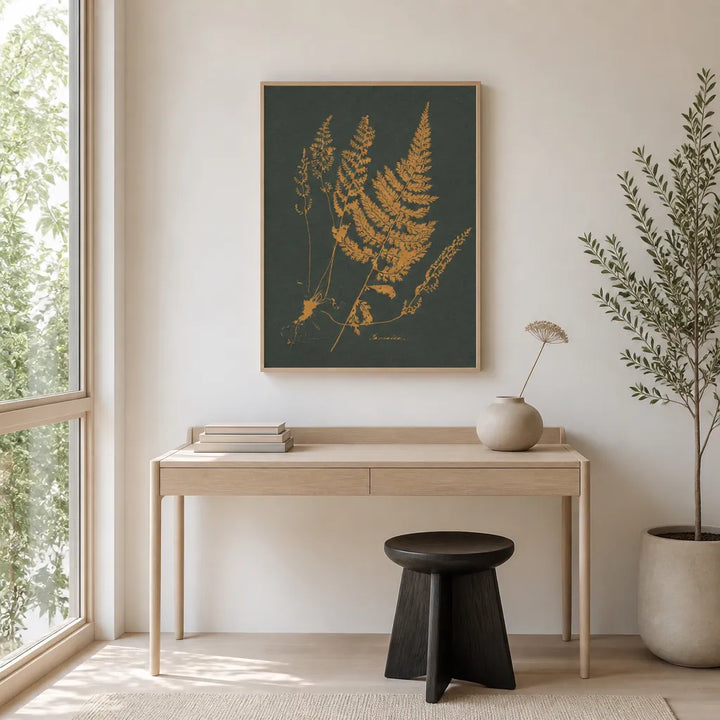 Room mockup featuring Vintage Fern Botanical Art Print