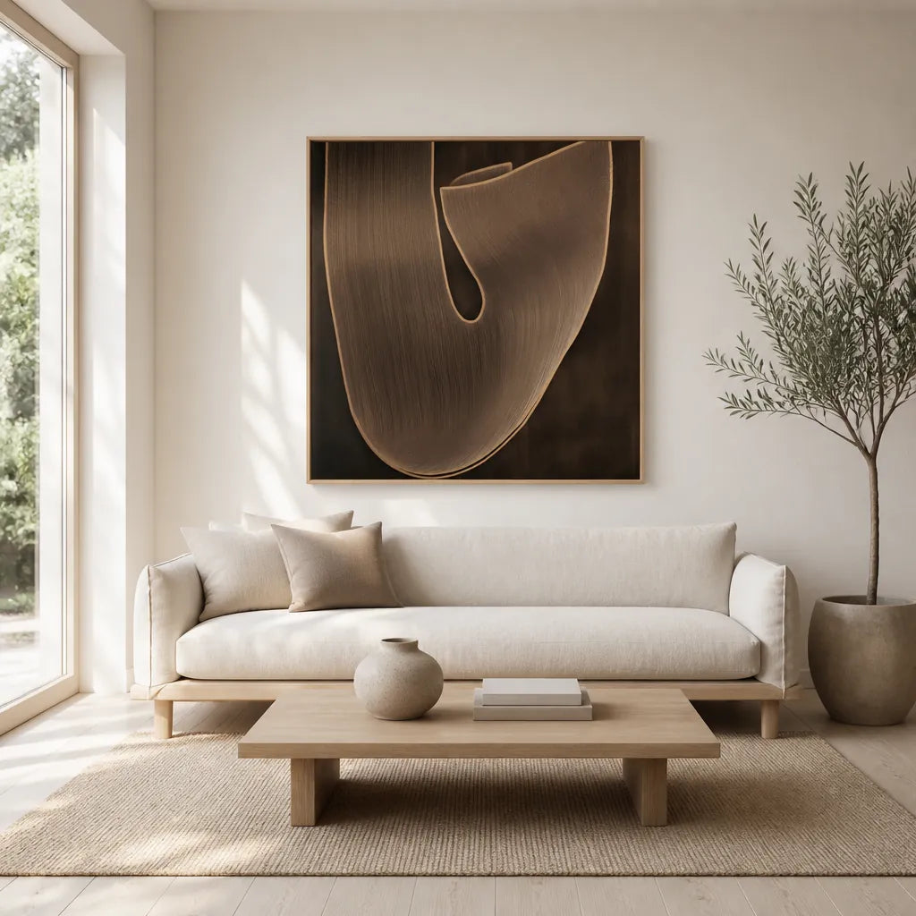 Room mockup featuring Flowing Organic Form Art Print