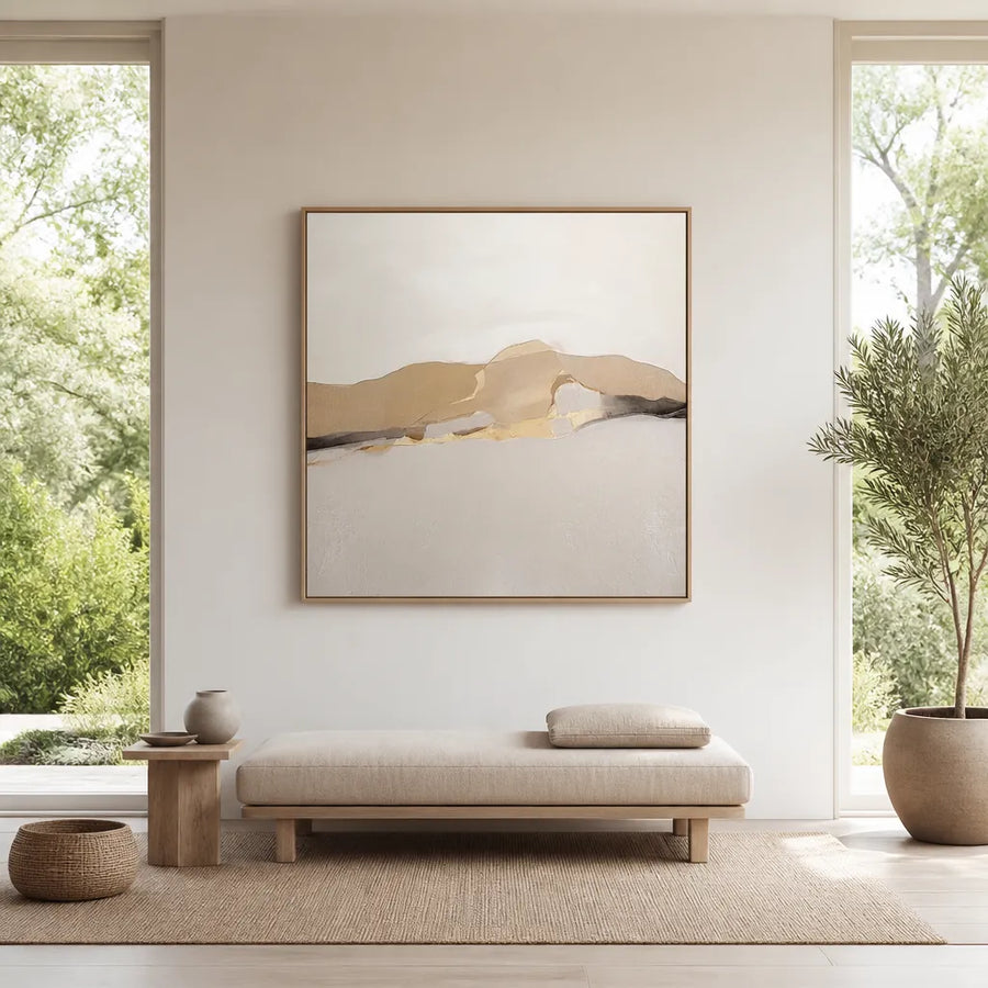 Golden Dune Ridge Art Print in a room setting