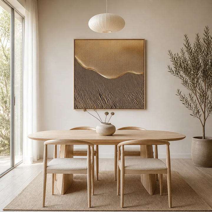 Room mockup featuring Golden Sand Flow Art Print