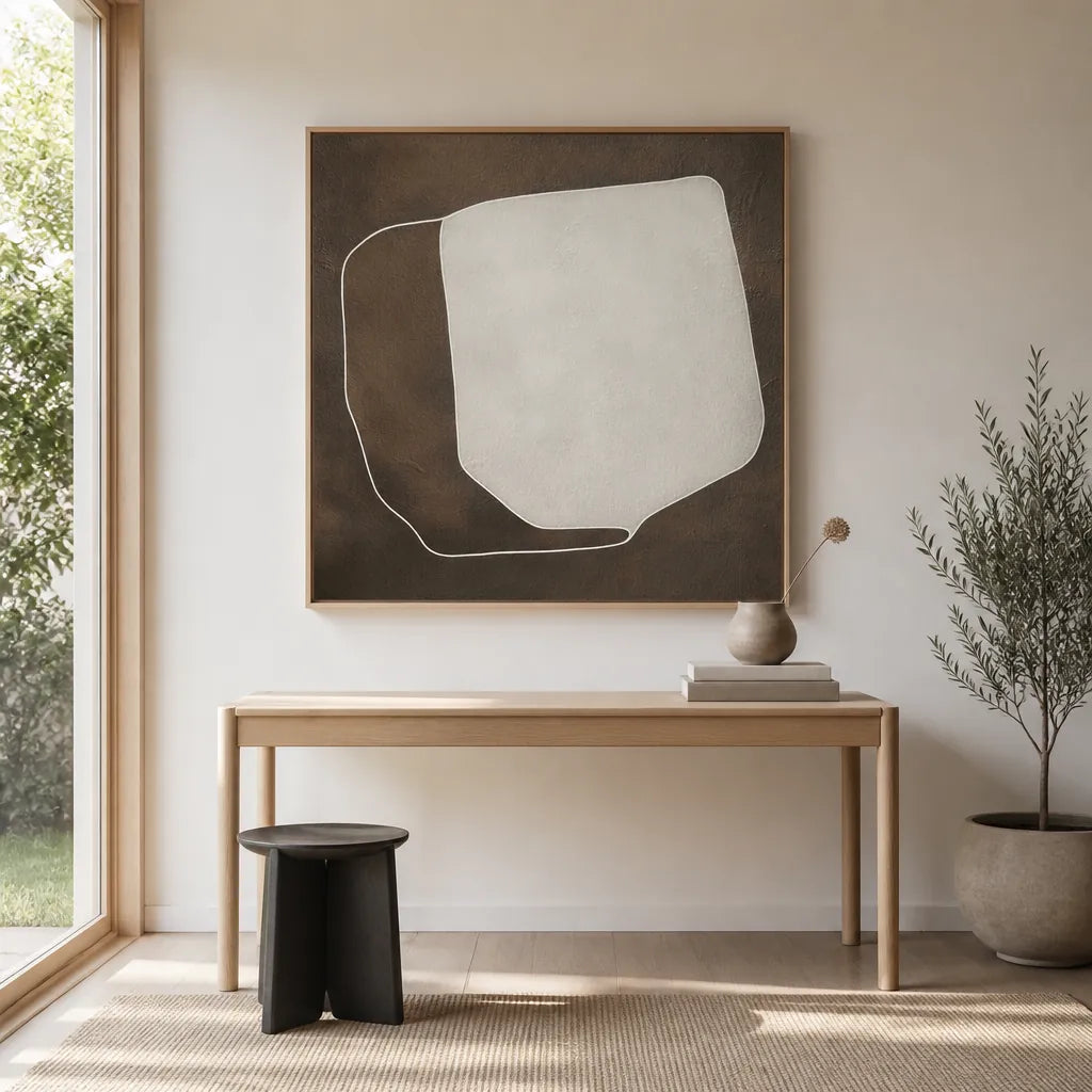 Room mockup featuring Smooth Abstract Shapes Art Print