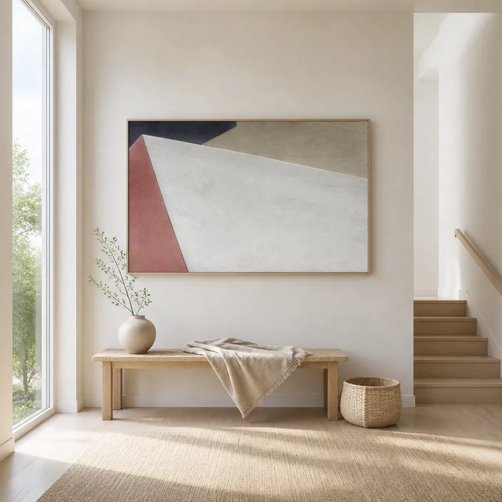 Room mockup featuring Textured Geometric Forms Art Print