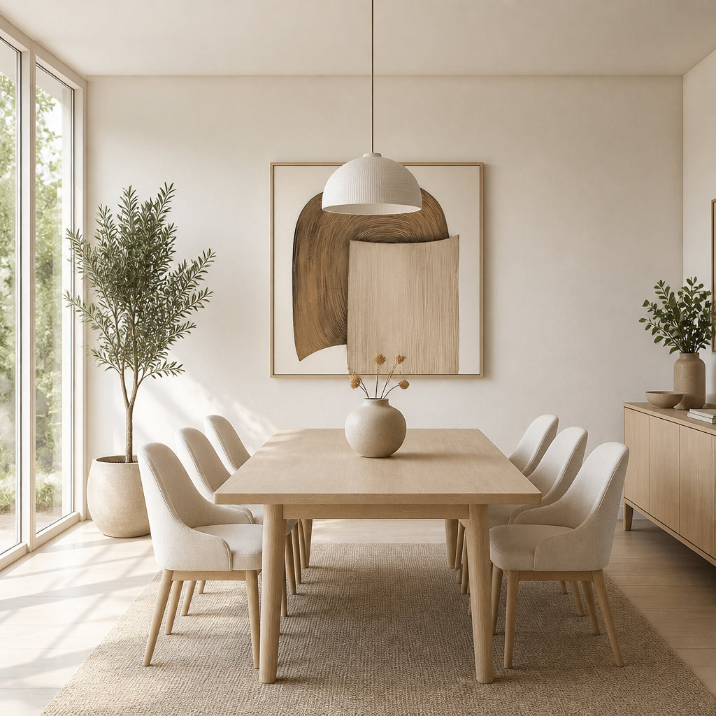 Room mockup featuring Abstract Layered Forms Art Print
