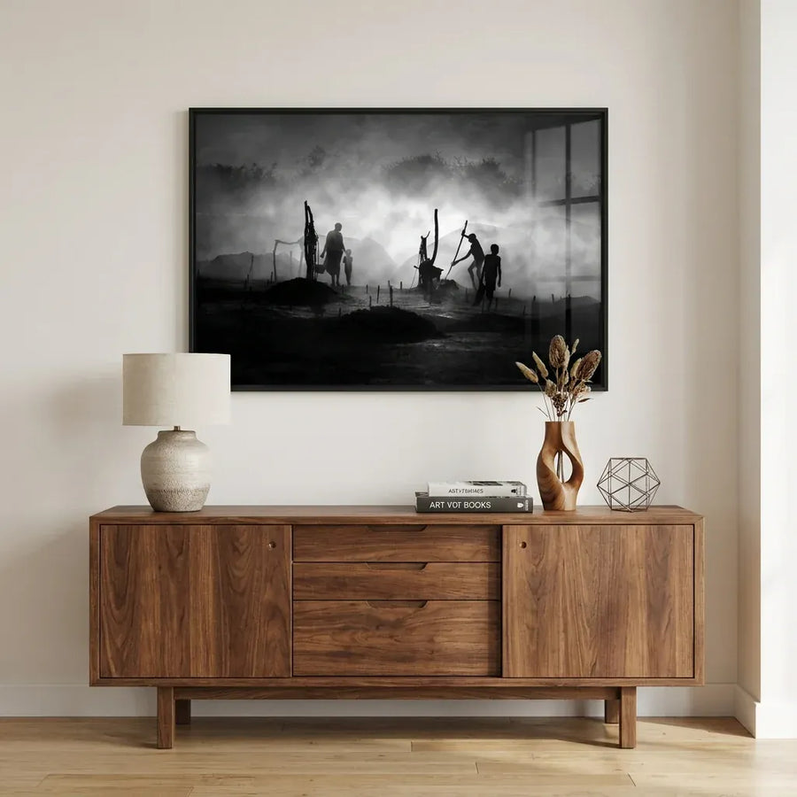 Mundari Life Art Print in a room setting