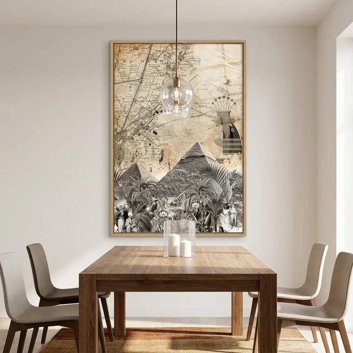 Room mockup featuring Mystical Cairo Collage Print