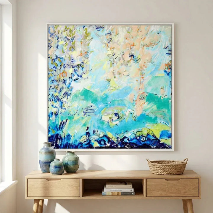 Room mockup featuring New Pathway No2 - Abstract Art Print By Dorothy Fagan