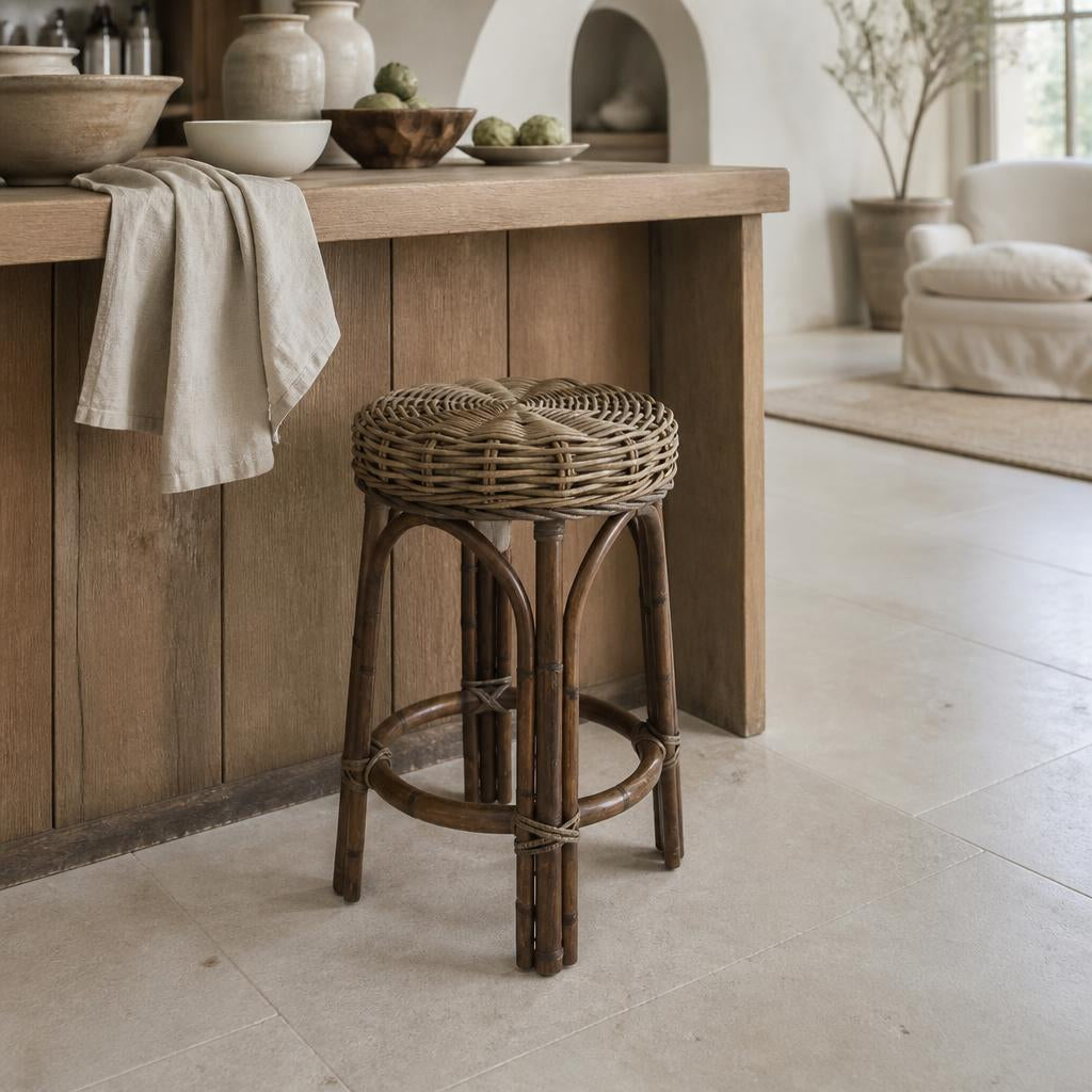 Rattan Counter Stool shown in a styled room