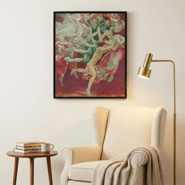 Room mockup featuring Orestes & The Furies by John Singer Sargent Art Print