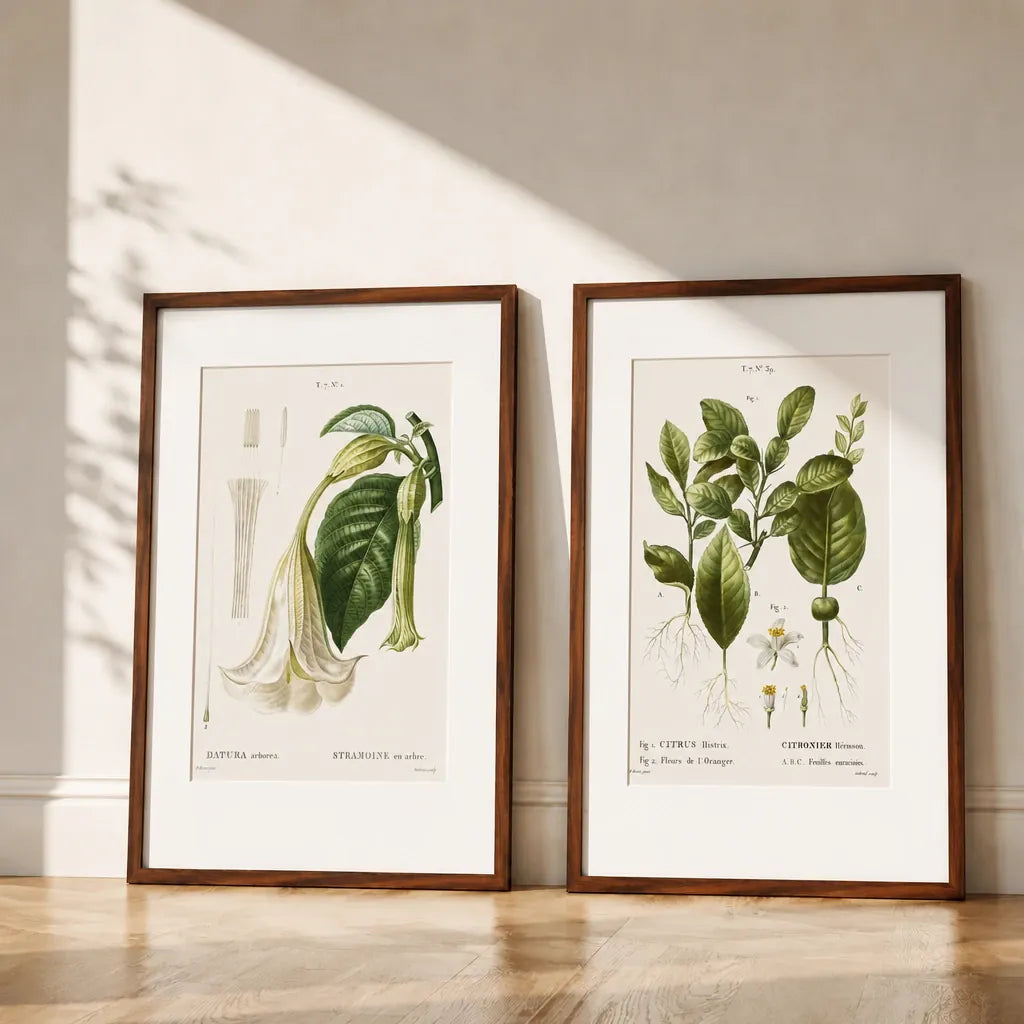Pair of Angels & Kaffir Art Prints — room mockup
