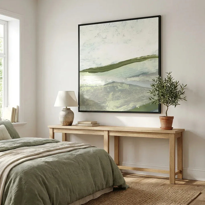 Room mockup featuring Mountain View 2 Art Print