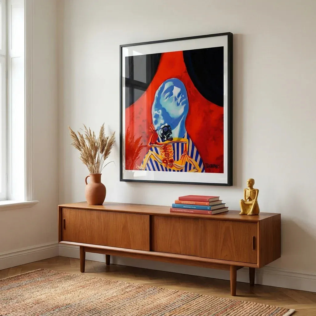 Room mockup featuring Puppet Masterpiece Art Print