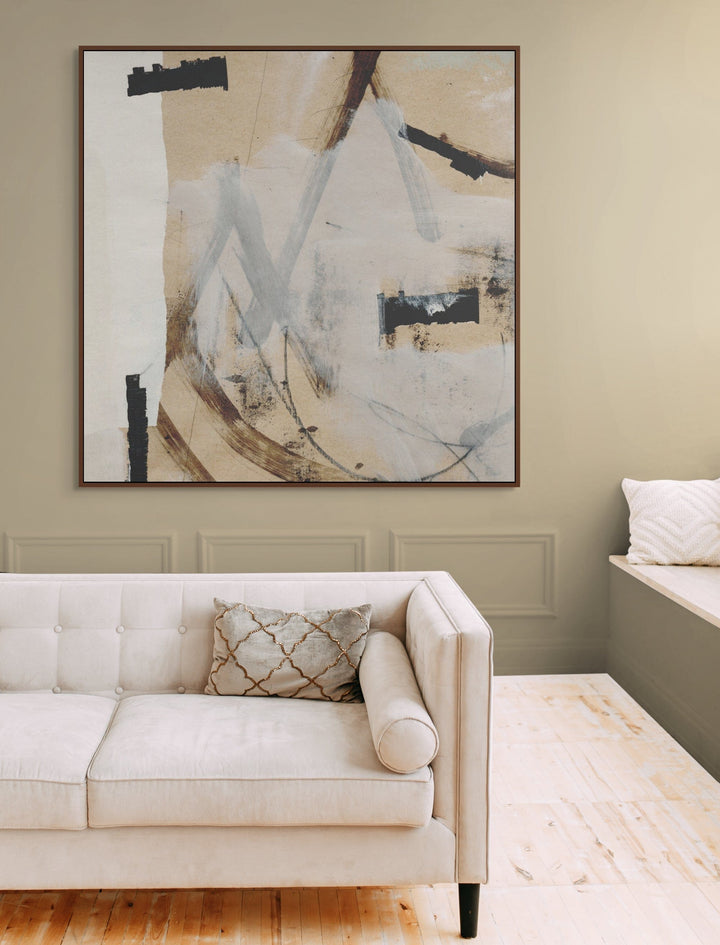 Soft & Neutral Abstract Canvas Print Look 2