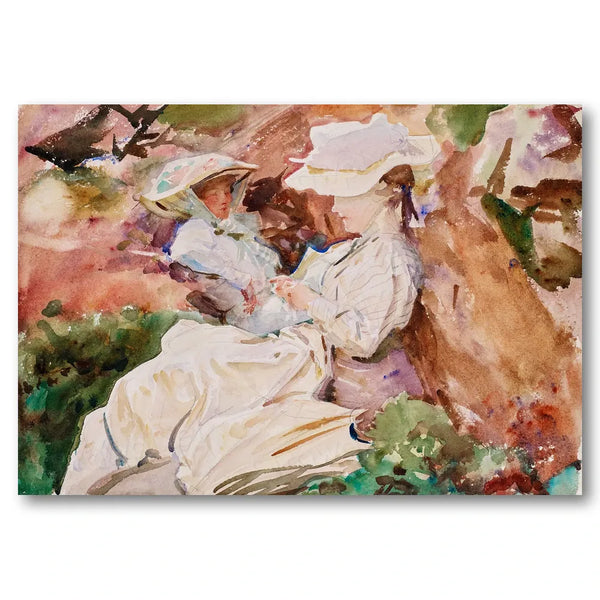 Simplon - Mrs Barnard and her Daughter Dorothy by Sargent Art Print
