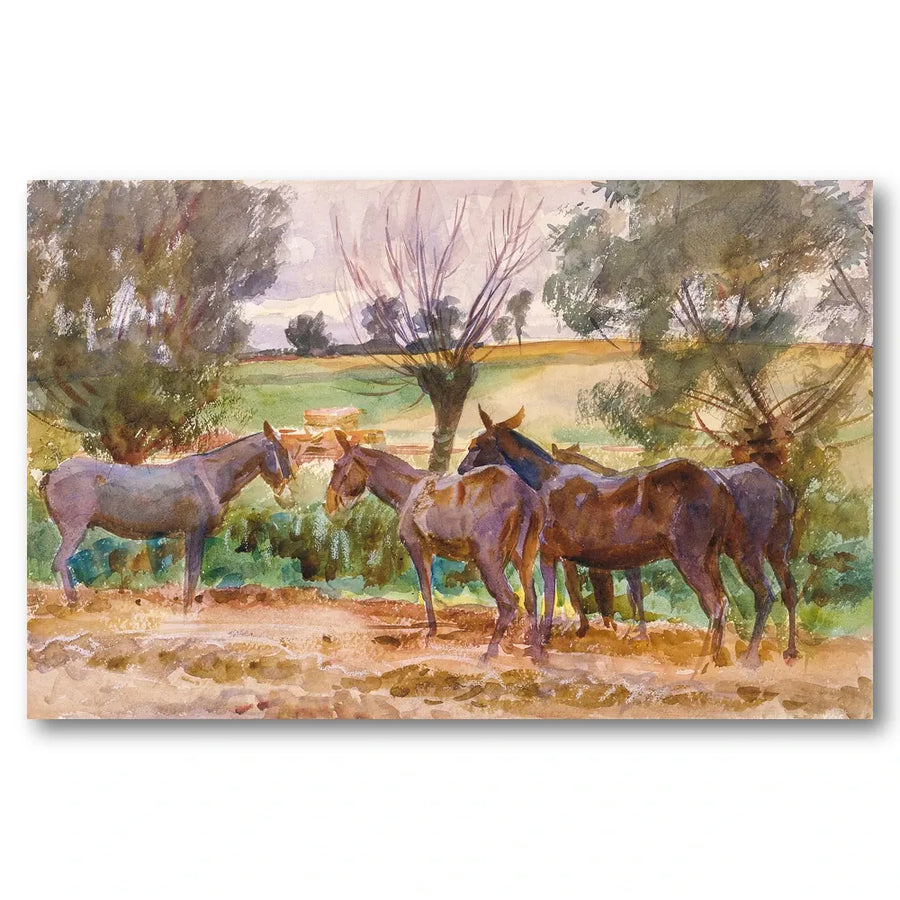 Mules by Sargent Art Print