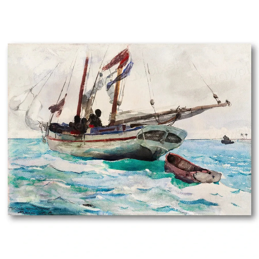 Schooner–Nassau by Winslow Homer Art Print