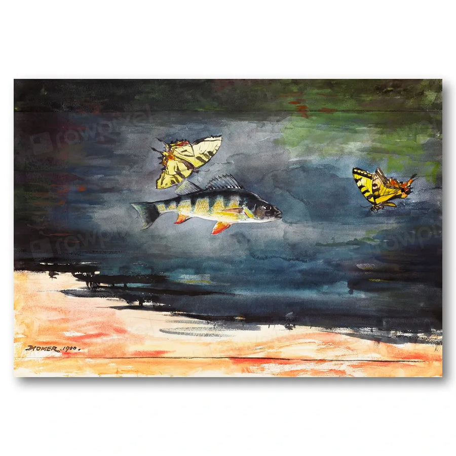 Fish and Butterflies by Winslow Homer Art Print