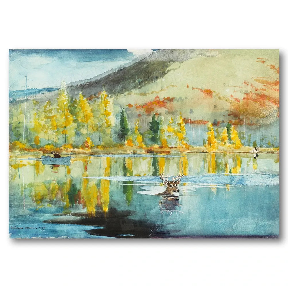 An October Day by Winslow Homer Art Print