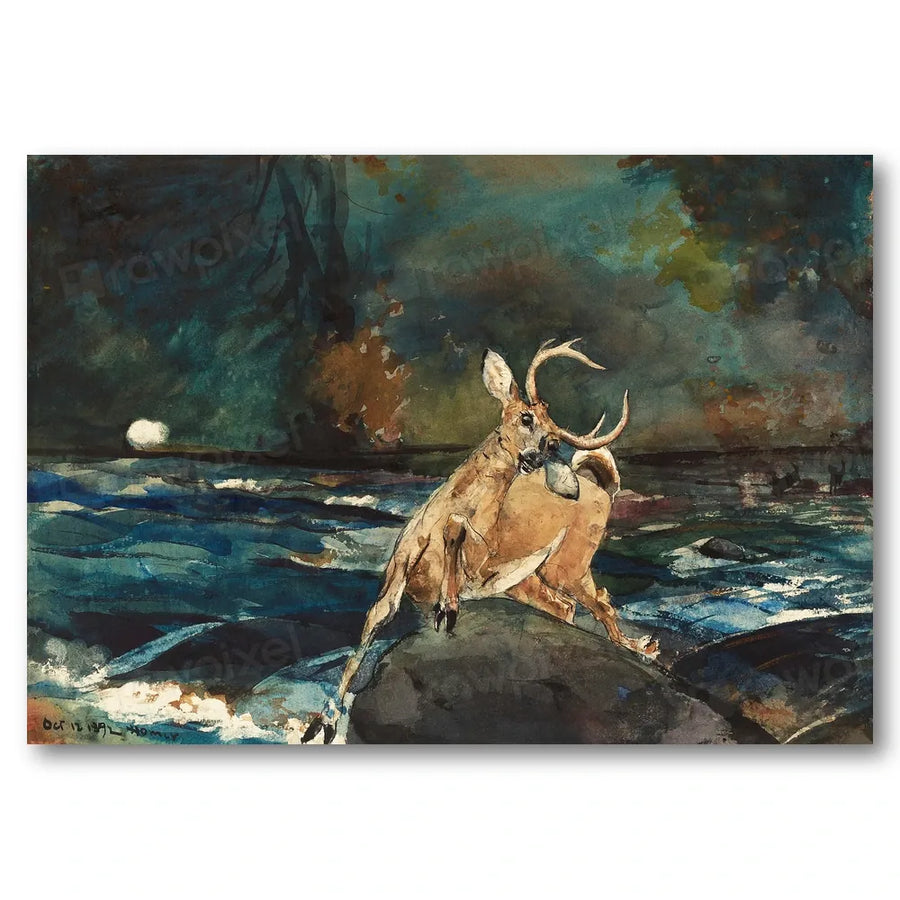 A Good Shot, Adirondacks by Winslow Homer Art Print