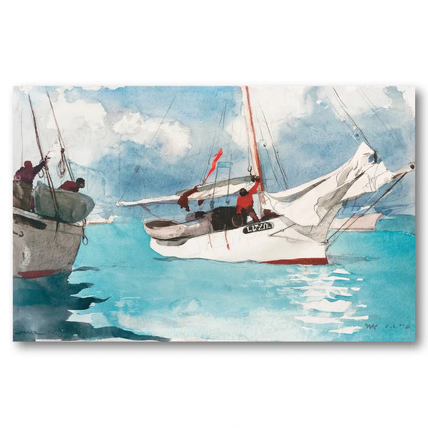 Fishing Boats, Key West by Winslow Homer Art Print