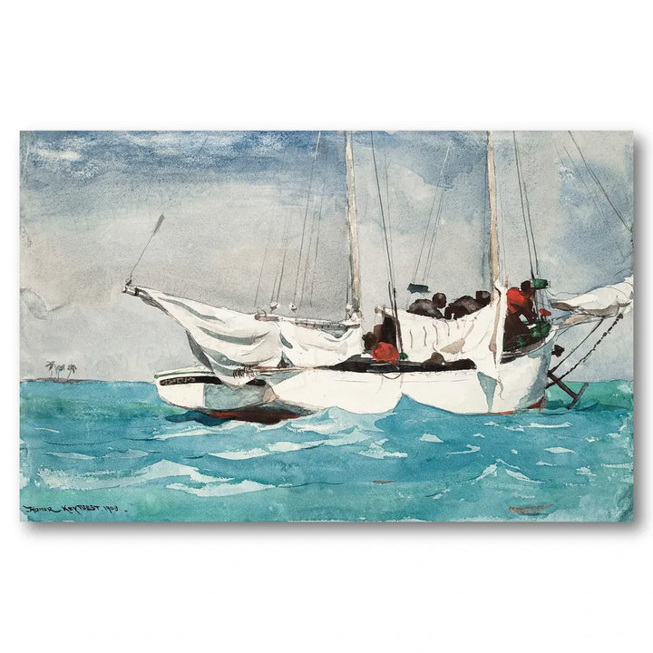 Key West, Hauling Anchor by Winslow Homer Art Print