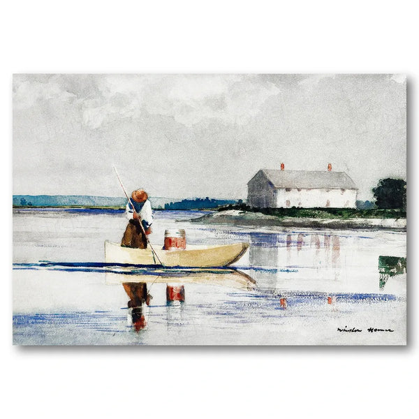 Spearing Eels in late 1800s by Winslow Homer Art Print