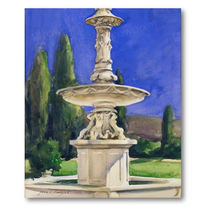 Marble Fountain in Italy Art Print