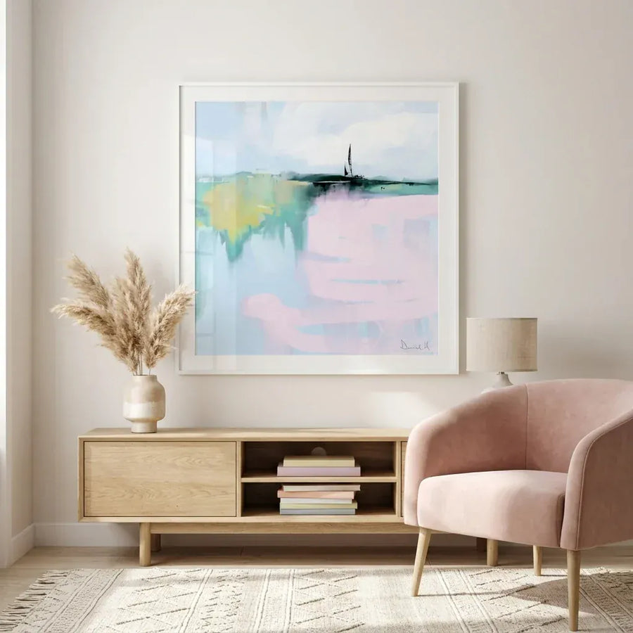 Sailing Horizon Art Print in a room setting