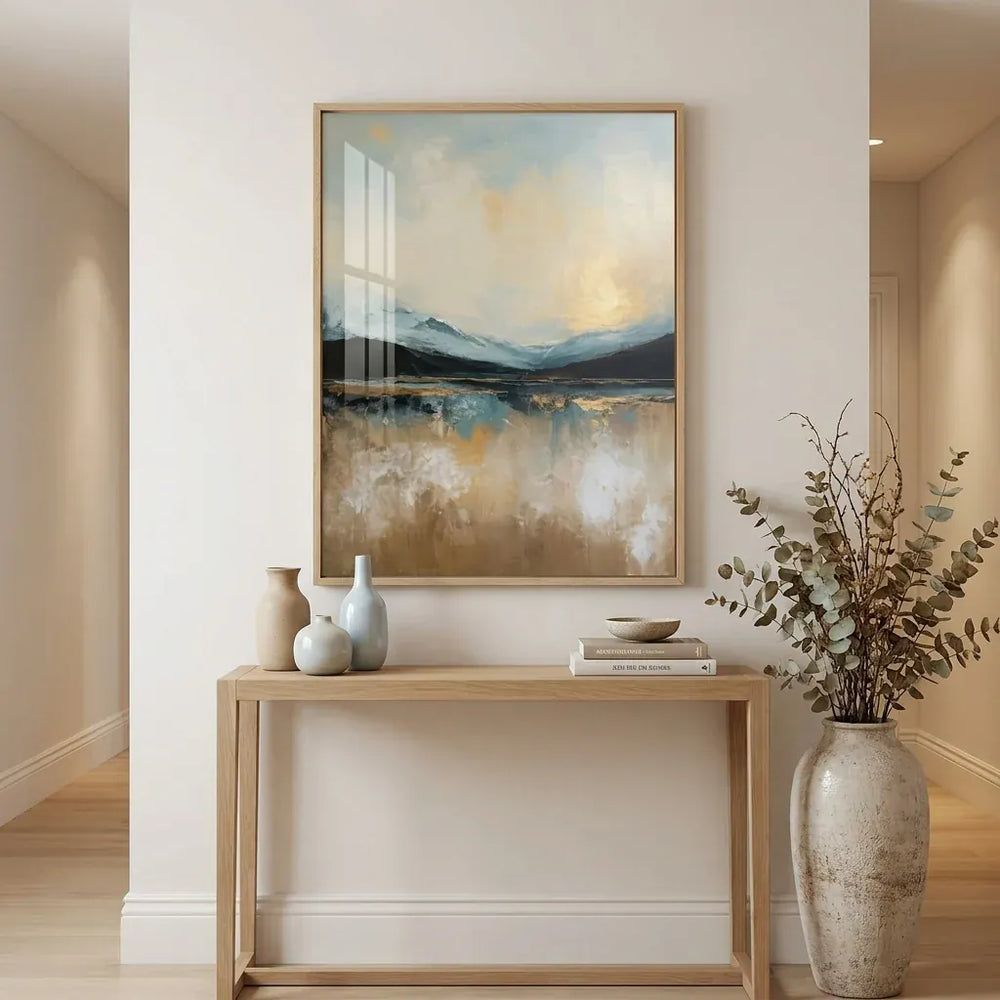 Room mockup featuring Serene Landscape Abstract Art Print