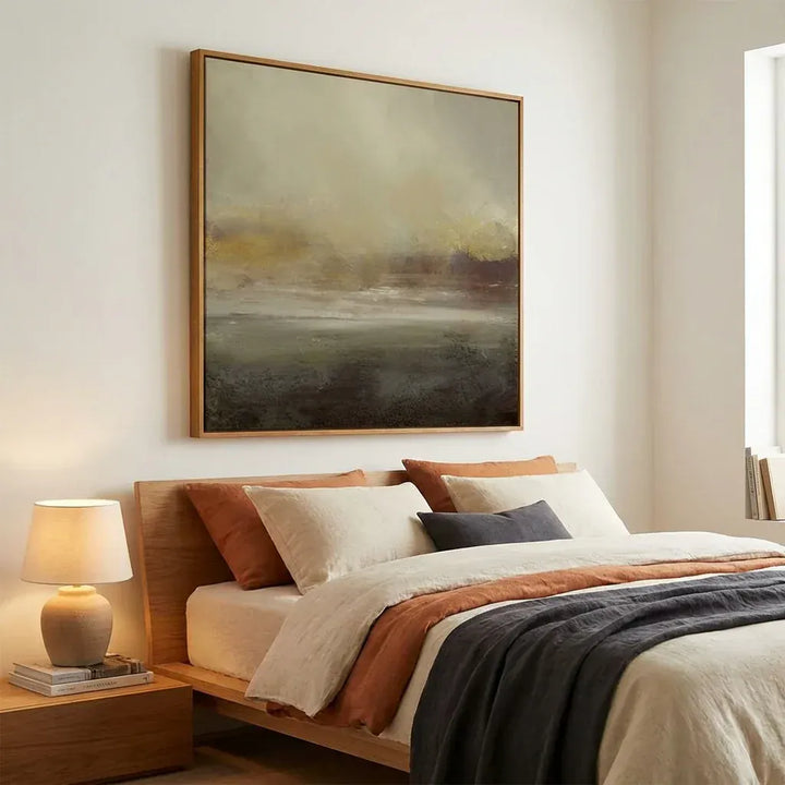 Room mockup featuring Sleepy Mist - abstract Art Print