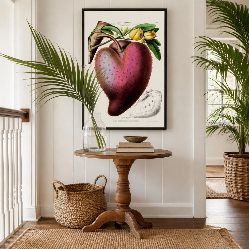 Soursop Vintage Botanical Art Print in a styled room