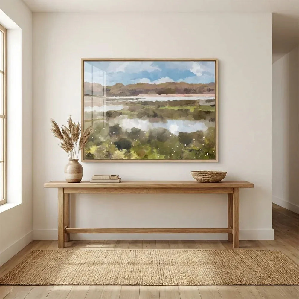 Room mockup featuring The Lookout Reflections Art Print