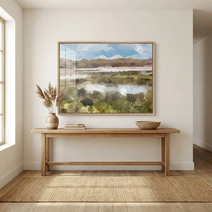 Room mockup featuring The Lookout Reflections Art Print