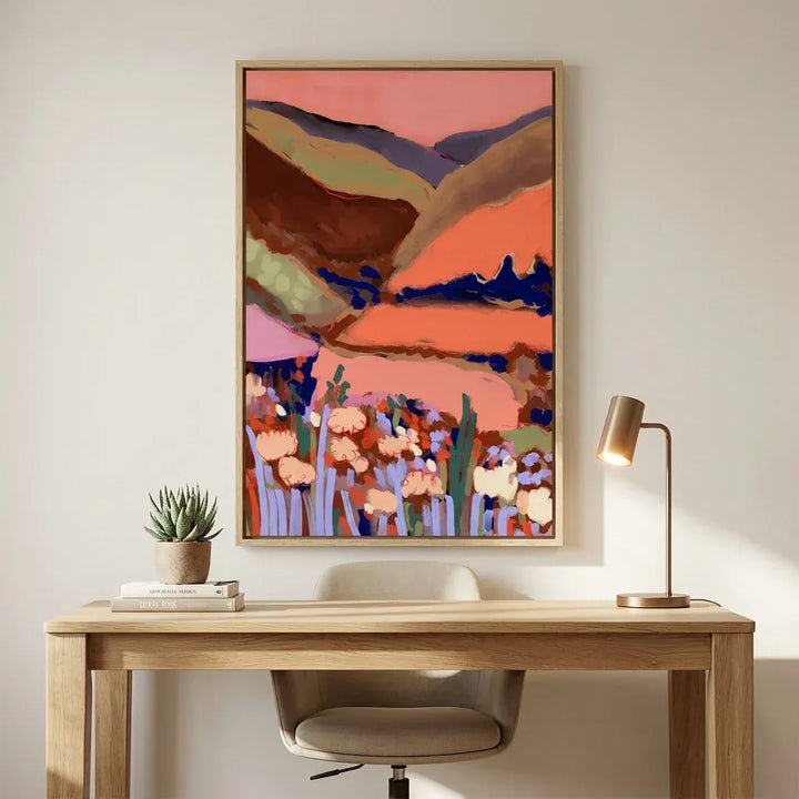 Room mockup featuring Vibrant Mountain Flowers