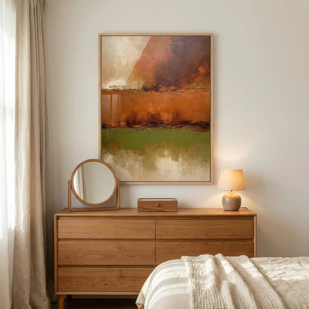 Room mockup featuring Warm Abstract Fields