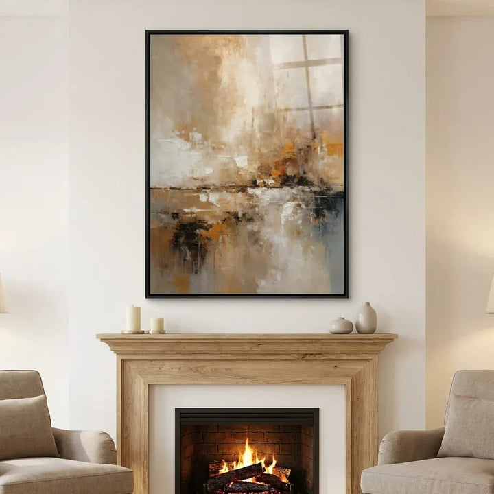 Room mockup featuring Warm Earth Abstract Horizon