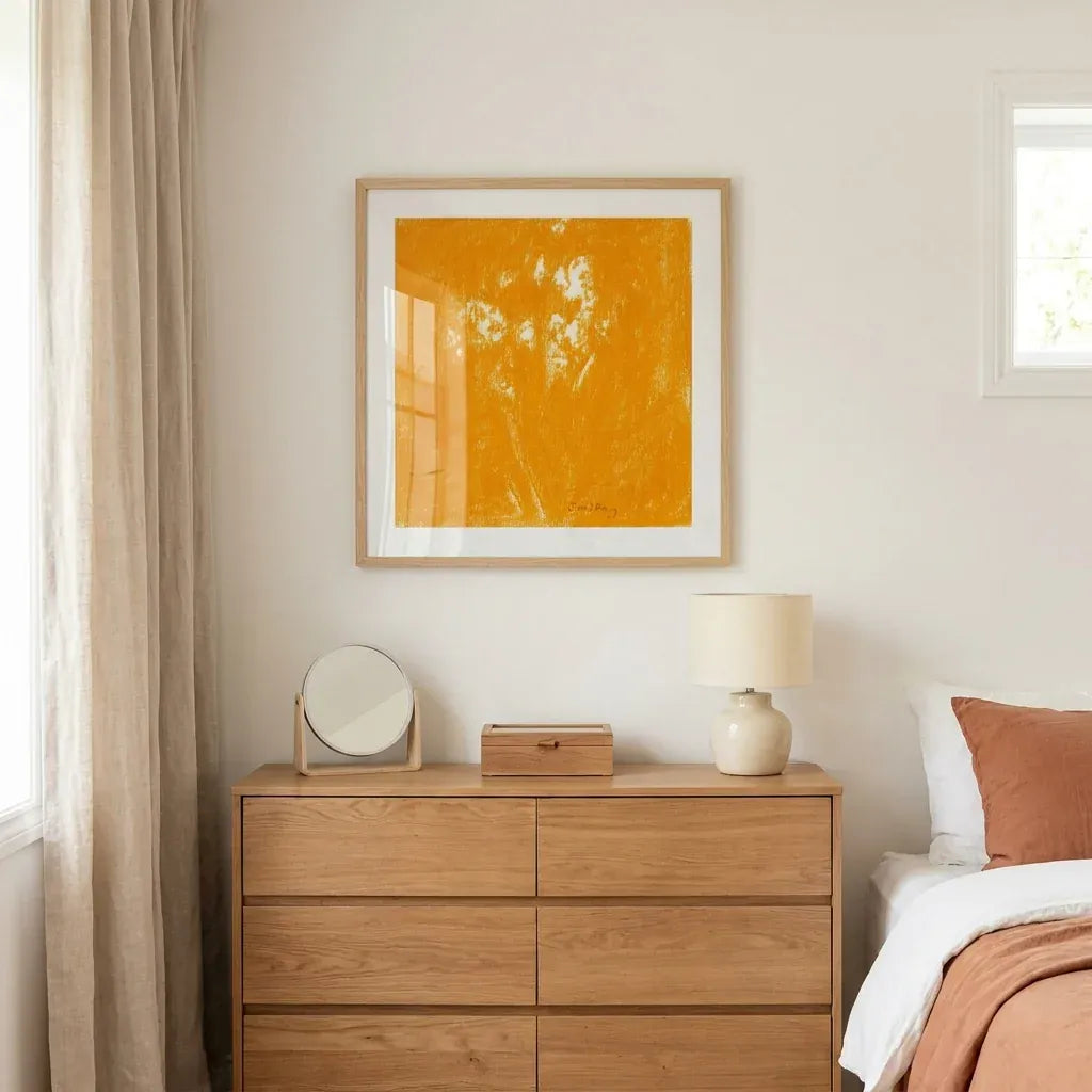 Room mockup featuring Warm Orange Blossoms
