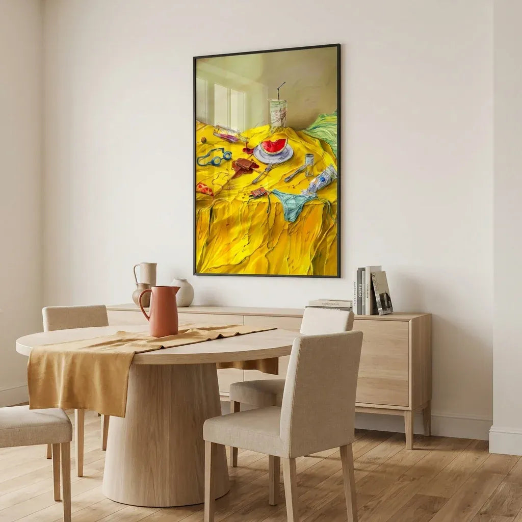 Room mockup featuring Messy Summer Indulgence Art Print