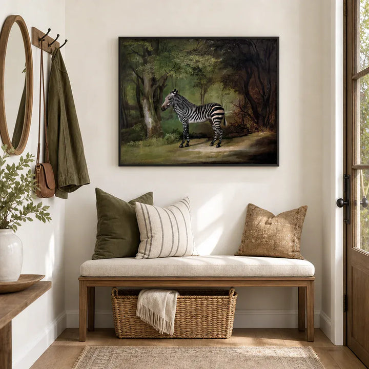 Room mockup featuring Zebra by George Stubbs Art Print