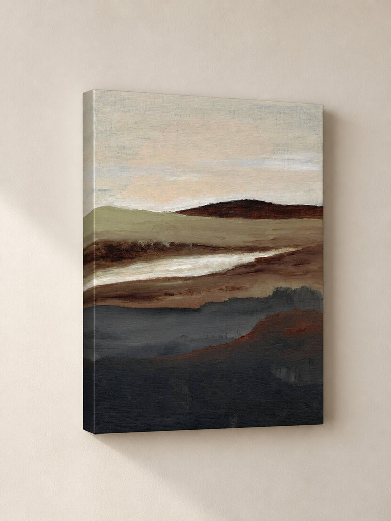 Landscapes art print shown on a mirror-wrap canvas