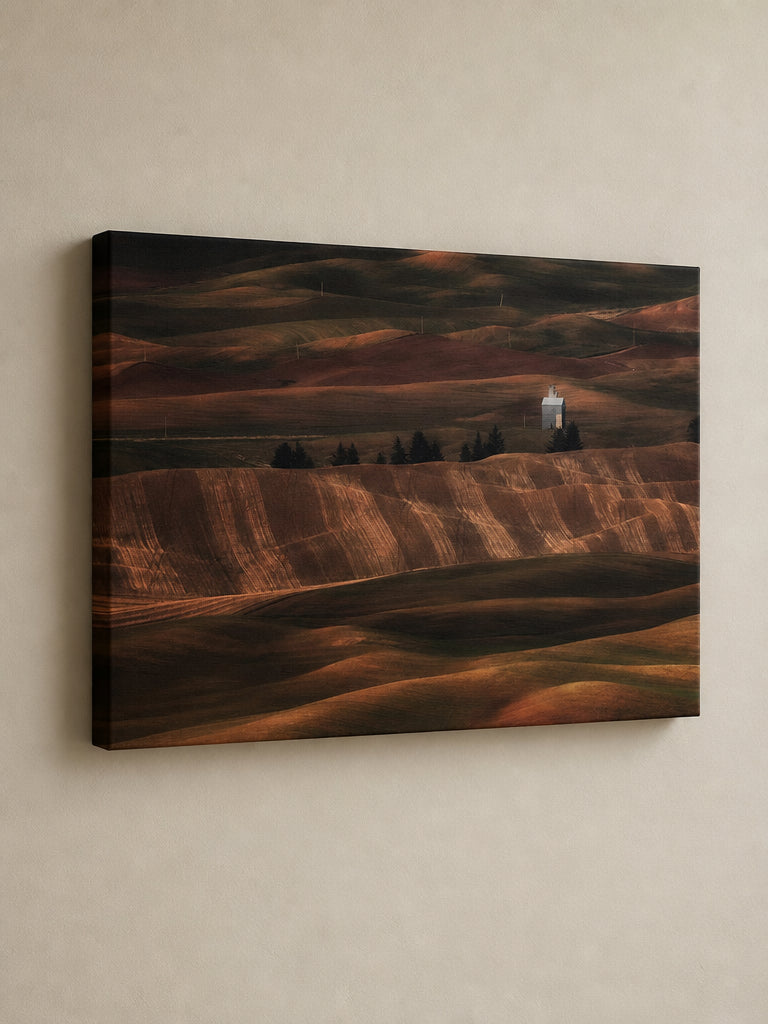 Photography art print shown on a mirror-wrap canvas