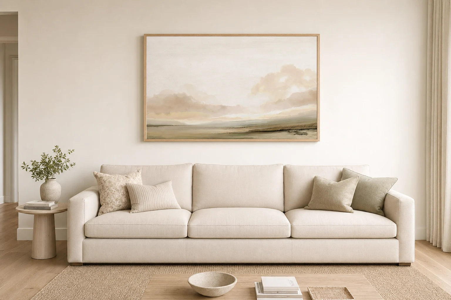How big should art _over a sofa_ be?